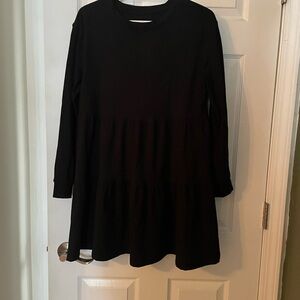 Serra Black Long Sleeve  Dress